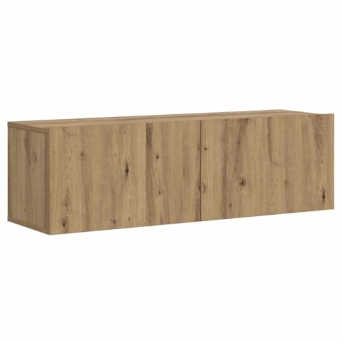 Youuihom TV Schrank Artisan Eiche 100x30x30 cm Holzwerkstoff Modernes Design mit 2 Türen und Wandmontage für Wohnzimmer Schlafzimmer und Flur von Youuihom