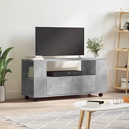 Youuihom TV-Schrank Betongrau 102x34,5x43 cm Holzwerkstoff Rollen Modernes Design Stabil & Langlebig Lowboard für Wohnzimmer Büro Flur Youuihom TV-Schrank Betongrau 102x34,5x43 cm Holzwerkstoff Rollen Modernes Design Stabil & Langlebig Lowboard für Wohnzimmer Büro Flur von Youuihom