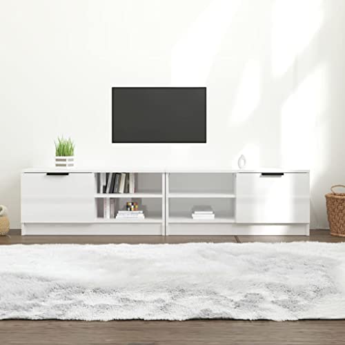 Youuihom TV Schrank Hochglanz Weiß 80x35x36,5 cm Holzwerkstoff Modernes Design mit 3 Fächern und Schublade Stauraum für Wohnzimmer Youuihom TV Schrank Hochglanz Weiß 80x35x36,5 cm Holzwerkstoff Modernes Design mit 3 Fächern und Schublade Stauraum für Wohnzimmer von Youuihom