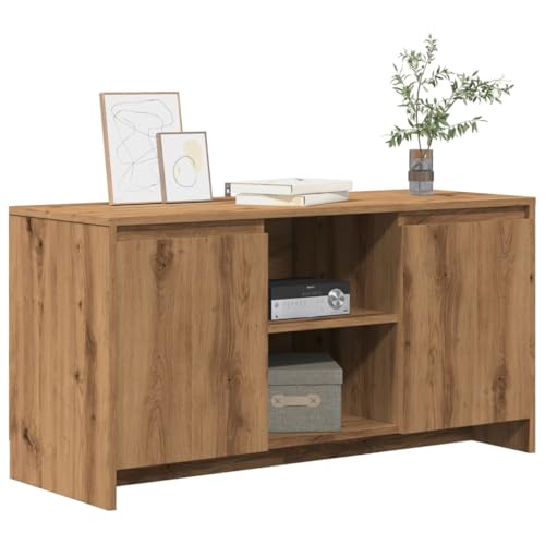 Youuihom TV-Schrank Lowboard Artisan-Eiche 102x37,5x52,5 cm Holzwerkstoff Modernes Design mit Stauraum & Pflegeleichtigkeit for Living Room, Bedroom and Corridor von Youuihom