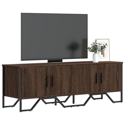 Youuihom TV-Schrank Lowboard Braun Eiche 122x34x41 cm Holzwerkstoff mit Metallgriffen und Stauraum Moderne Fernsehtisch-Kommode für Wohnzimmer Schlafzimmer Youuihom TV-Schrank Lowboard Braun Eiche 122x34x41 cm Holzwerkstoff mit Metallgriffen und Stauraum Moderne Fernsehtisch-Kommode für Wohnzimmer Schlafzimmer von Youuihom