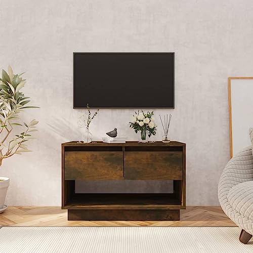 Youuihom TV-Schrank Lowboard Räuchereiche 70x41x44 cm Holzwerkstoff Modernes Design mit 2 Schubladen und offenem Fach Robustes TV Board für Wohnzimmer und Schlafzimmer von Youuihom
