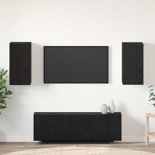 Youuihom TV Schrank Modernes Sideboard aus Holzwerkstoff in Schwarze Eiche mit Stauraum und Tür für Wohnzimmer Schlafzimmer von Youuihom