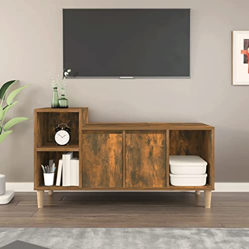 Youuihom TV Schrank Räuchereiche 100x35x55 cm Holzwerkstoff Massivholz Eukalyptus mit Stauraum für Wohnzimmer Youuihom TV Schrank Räuchereiche 100x35x55 cm Holzwerkstoff Massivholz Eukalyptus mit Stauraum für Wohnzimmer von Youuihom