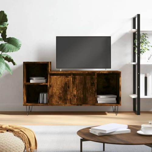 Youuihom TV-Schrank Räuchereiche 100x35x55 cm Holzwerkstoff mit 5 Fächern Modernes Lowboard Sideboard Fernsehtisch mit Metallgriffen Stabiler TV-Board für Wohnzimmer Flur Schlafzimmer Youuihom TV-Schrank Räuchereiche 100x35x55 cm Holzwerkstoff mit 5 Fächern Modernes Lowboard Sideboard Fernsehtisch mit Metallgriffen Stabiler TV-Board für Wohnzimmer Flur Schlafzimmer von Youuihom