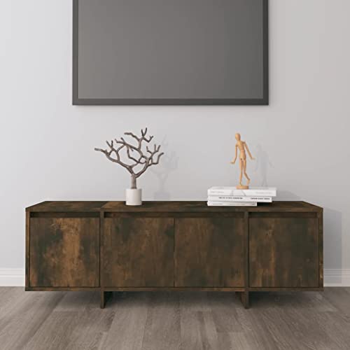 Youuihom TV-Schrank Räuchereiche 120x30x40,5 cm Holzwerkstoff Lowboard mit 4 Türen Modernes Design Robust und Langlebig für Wohnzimmer Schlafzimmer und Flur von Youuihom