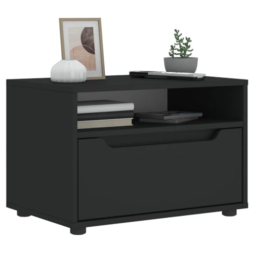 Youuihom TV Schrank Sideboard Schwarz 60x40x38 cm Holzwerkstoff Modernes Design mit Integriertem Griff und Stauraum für Wohnzimmer Schlafzimmer Youuihom TV Schrank Sideboard Schwarz 60x40x38 cm Holzwerkstoff Modernes Design mit Integriertem Griff und Stauraum für Wohnzimmer Schlafzimmer von Youuihom