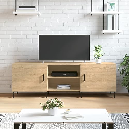 Youuihom TV-Schrank Sonoma-Eiche 150x30x50 cm Massives Holzwerkstoff TV Lowboard mit 4 Fächern und praktischer Tür Robuste Eisenbeine Modernes Design Stabile Wandbefestigung für Wohnzimmer Flur Büro Youuihom TV-Schrank Sonoma-Eiche 150x30x50 cm Massives Holzwerkstoff TV Lowboard mit 4 Fächern und praktischer Tür Robuste Eisenbeine Modernes Design Stabile Wandbefestigung für Wohnzimmer Flur Büro von Youuihom