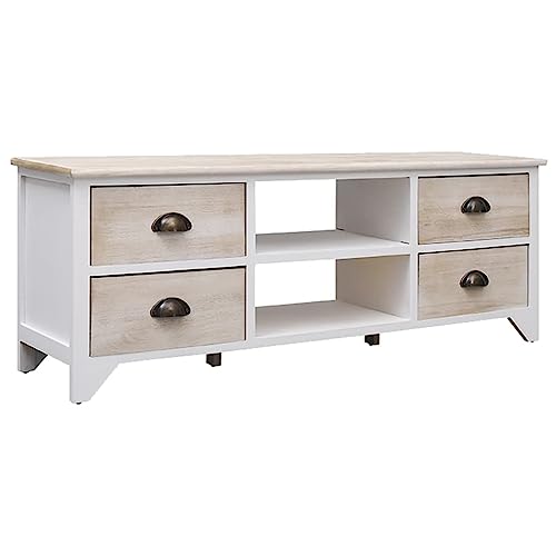 Youuihom TV Schrank aus Massivholz Paulownia mit 4 Schubladen und 2 Fächern 108 x 30 x 40 cm Robustes Lowboard für Wohnzimmer Schlafzimmer und Flur Youuihom TV Schrank aus Massivholz Paulownia mit 4 Schubladen und 2 Fächern 108 x 30 x 40 cm Robustes Lowboard für Wohnzimmer Schlafzimmer und Flur von Youuihom