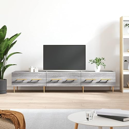 Youuihom TV Sideboard Grau Sonoma 150x36x30 cm Holzwerkstoff und Eisen Modernes Lowboard mit 3 Schubladen für Wohnzimmer und Flur Youuihom TV Sideboard Grau Sonoma 150x36x30 cm Holzwerkstoff und Eisen Modernes Lowboard mit 3 Schubladen für Wohnzimmer und Flur von Youuihom