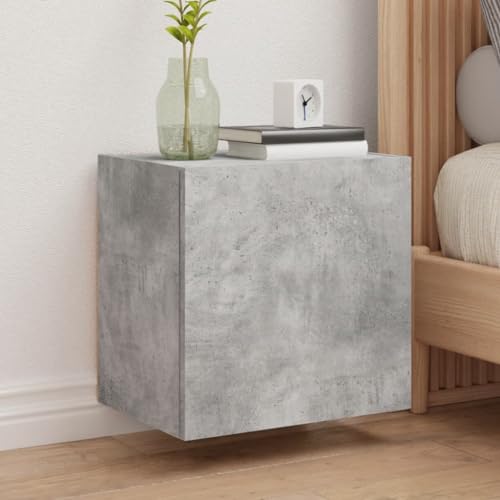 Youuihom TV Wandschrank Set 2er Betongrau 40,5x30x40 cm Holzwerkstoff mit Tür praktischer Hängeschrank Modernes Design platzsparend und vielseitig für Wohnzimmer Schlafzimmer Flur von Youuihom