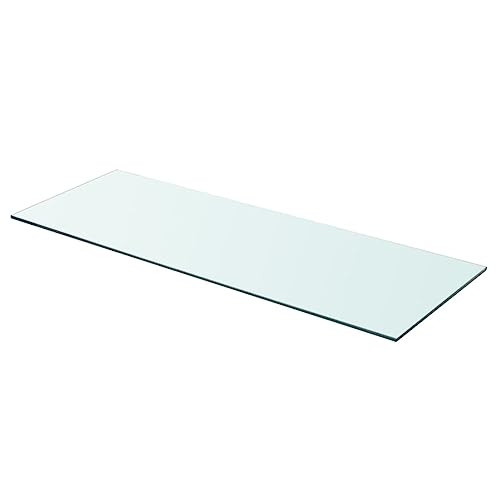 Youuihom Transparente Glasplatte Regalboden 80x30 cm aus Hartglas mit 15 kg Tragfähigkeit für Wandregal, Bücherregal und Küchenregal in Wohnung Geschäft Modern Robust Langlebig von Youuihom