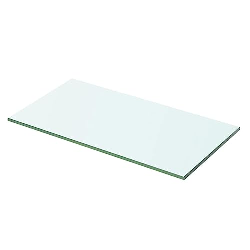 Youuihom Transparente Glasplatte für Wandregal 50x20 cm | Hartglas mit 8 mm Stärke und 15 kg Tragfähigkeit | Modernes Deko-Element für Wand in Wohnung, Bad und Küche von Youuihom