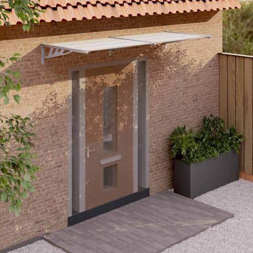 Youuihom Türvordach Grau und Transparent 239 x 90 cm Polycarbonat Vordach mit ABS Halterung und Aluminium Rahmen Wetterfest und Langlebig für Haus Eingang Terrasse und Balkon Youuihom Türvordach Grau und Transparent 239 x 90 cm Polycarbonat Vordach mit ABS Halterung und Aluminium Rahmen Wetterfest und Langlebig für Haus Eingang Terrasse und Balkon von Youuihom