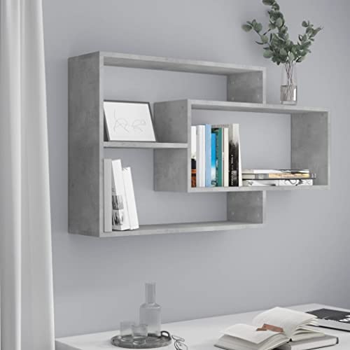 Youuihom Wandregal Betongrau aus Holzwerkstoff 104x20x58,5 cm mit 3 offenen Fächern Robust und Leicht zu Reinigen für Bücher Deko Aufbewahrung in Wohnzimmer Schlafzimmer Büro Youuihom Wandregal Betongrau aus Holzwerkstoff 104x20x58,5 cm mit 3 offenen Fächern Robust und Leicht zu Reinigen für Bücher Deko Aufbewahrung in Wohnzimmer Schlafzimmer Büro von Youuihom