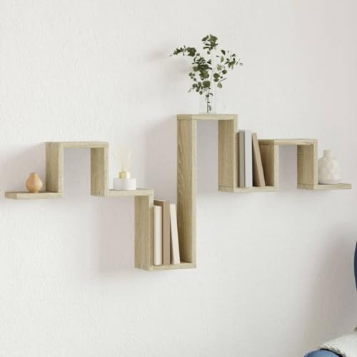 Youuihom Wandregal Bücherregal Sonoma-Eiche Holzwerkstoff 104,5x10x43 cm Platzsparendes Design für Wohnzimmer Büro Schlafzimmer Youuihom Wandregal Bücherregal Sonoma-Eiche Holzwerkstoff 104,5x10x43 cm Platzsparendes Design für Wohnzimmer Büro Schlafzimmer von Youuihom