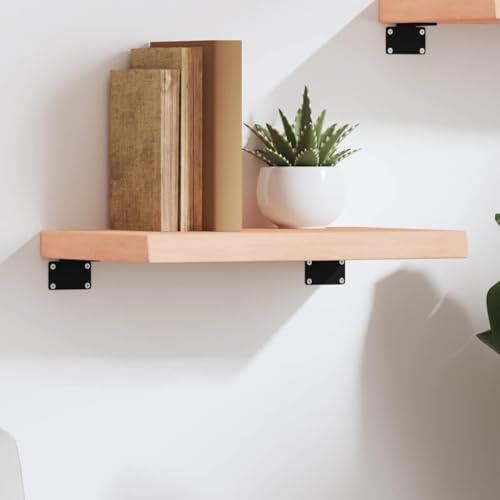 Youuihom Wandregal Massivholz Eiche 40x30cm Naturkante Schwebendes Regal Brett Ablage für Wand Deko Wohnzimmer Bad Küche Bücher von Youuihom