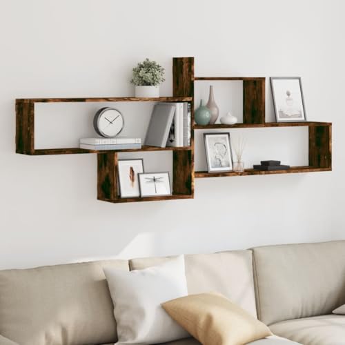 Youuihom Wandregal Räuchereiche 167,5x18x68 cm Schwebendes Regal aus Holzwerkstoff - Platzsparendes Wandboard für Bücher, Deko und mehr im Wohnzimmer, Bad oder Küche Youuihom Wandregal Räuchereiche 167,5x18x68 cm Schwebendes Regal aus Holzwerkstoff - Platzsparendes Wandboard für Bücher, Deko und mehr im Wohnzimmer, Bad oder Küche von Youuihom