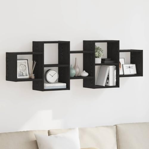 Youuihom Wandregal Schwarz Eichen-Optik Holzwerkstoff 129x18x42 cm Robust Langlebig Platzsparend für Wohnzimmer Küche Bad Youuihom Wandregal Schwarz Eichen-Optik Holzwerkstoff 129x18x42 cm Robust Langlebig Platzsparend für Wohnzimmer Küche Bad von Youuihom