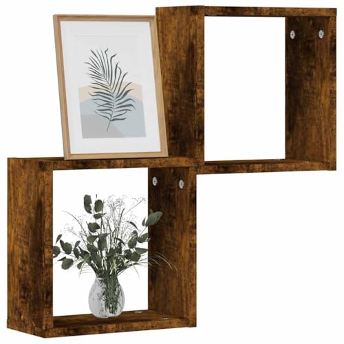 Youuihom Wandregal Würfel 2er Set Räuchereiche 30x15x30 cm Platzsparendes Holzwerkstoff Regal Schweberegal für Wohnzimmer Bad Küche Dekoration Youuihom Wandregal Würfel 2er Set Räuchereiche 30x15x30 cm Platzsparendes Holzwerkstoff Regal Schweberegal für Wohnzimmer Bad Küche Dekoration von Youuihom