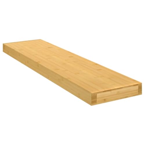 Youuihom Wandregal aus Bambus 80x20x4 cm Schweberegal Platzsparend für Wand Küche Bad Wohnzimmer Dekoratives Aufbewahrungsregal von Youuihom