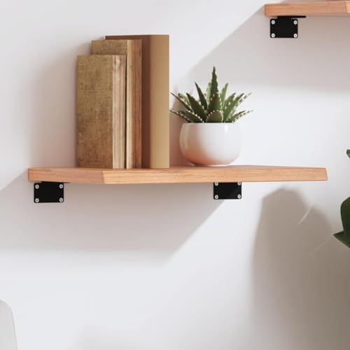 Youuihom Wandregal aus Massivholz Eiche 40x30x2 cm Naturkante Hellbraun Behandelt Schwebendes Regal für Wanddeko Bücher Küche Badezimmer Youuihom Wandregal aus Massivholz Eiche 40x30x2 cm Naturkante Hellbraun Behandelt Schwebendes Regal für Wanddeko Bücher Küche Badezimmer von Youuihom