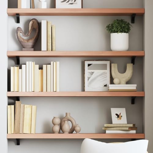 Youuihom Wandregal aus Massivholz Eiche 80x20x4 cm Naturkante Rustikal - Wandboard Regalboden für Badezimmer Küche Wohnzimmer von Youuihom