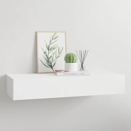 Youuihom Wandregal mit Schublade Weiß 60x23,5x10 cm MDF Metall Schwebendes Regal Kompakt für Wohnzimmer Schlafzimmer als Nachttisch Youuihom Wandregal mit Schublade Weiß 60x23,5x10 cm MDF Metall Schwebendes Regal Kompakt für Wohnzimmer Schlafzimmer als Nachttisch von Youuihom
