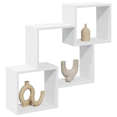 Youuihom Wandschrank Wandregal Schmal Weiß Holzwerkstoff 78x18x71 cm Dekorative Praktische Ergänzung für Aufbewahrung in Wohnzimmer Küche Bad von Youuihom