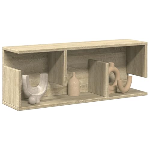 Youuihom Wandschrank Wandregal aus Holzwerkstoff Sonoma Eiche 80x20x30 cm für Küche Bad und Wohnzimmer - Dekorativ Praktisch mit Stauraum von Youuihom