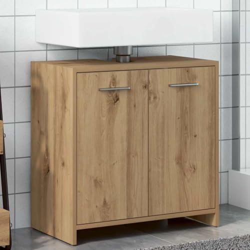 Youuihom Waschbeckenunterschrank Artisan Eiche 60x33x60 cm Badezimmerschrank mit Stauraum Robustes Holzwerkstoff Design Pflegeleicht für Bad WC Youuihom Waschbeckenunterschrank Artisan Eiche 60x33x60 cm Badezimmerschrank mit Stauraum Robustes Holzwerkstoff Design Pflegeleicht für Bad WC von Youuihom
