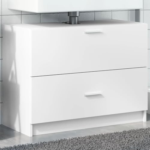 Youuihom Waschbeckenunterschrank Weiß 78x37x59 cm aus Holzwerkstoff mit Schublade und Fach Praktischer Stauraum für Badezimmer Modernes Design und Pflegeleicht Youuihom Waschbeckenunterschrank Weiß 78x37x59 cm aus Holzwerkstoff mit Schublade und Fach Praktischer Stauraum für Badezimmer Modernes Design und Pflegeleicht von Youuihom