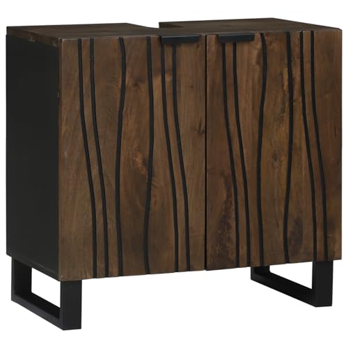 Youuihom Waschbeckenunterschrank aus massivem Walnussholz mit mattschwarzen Metallakzenten 62 x 33 x 58 cm Moderner Badezimmerschrank mit Stauraum für Handtücher und Pflegeprodukte Youuihom Waschbeckenunterschrank aus massivem Walnussholz mit mattschwarzen Metallakzenten 62 x 33 x 58 cm Moderner Badezimmerschrank mit Stauraum für Handtücher und Pflegeprodukte von Youuihom