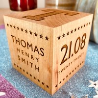 Personalisierter Babyblock - Sterne | Holzblock Einzigartiges Baby-Geschenk Zwillingsbaby Geschenk Neue Eltern Personalisierte Baby Name Andenken von YouveBeenLasered