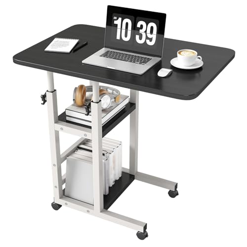 Höhenverstellbarer Schreibtisch – Klappbar mit Metallgestell & Ablagefach | Platzsparender Computer- & Esstisch für Homeoffice, Schlafzimmer | Inkl. Stauraum | Als Couchtisch oder Nachttisch nutzbar Höhenverstellbarer Schreibtisch – Klappbar mit Metallgestell & Ablagefach | Platzsparender Computer- & Esstisch für Homeoffice, Schlafzimmer | Inkl. Stauraum | Als Couchtisch oder Nachttisch nutzbar von Youyijia