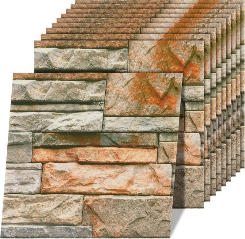 Youyijia 3D-Tapete 10 Stück 3d Wandpaneele Steinoptik Selbstklebend, 30 × 30 cm Youyijia 3D-Tapete 10 Stück 3d Wandpaneele Steinoptik Selbstklebend, 30 × 30 cm von Youyijia