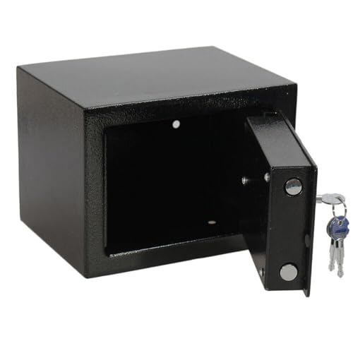 Youyijia 6.4L Tresor Safe Möbeltresor 23x17x17 cm Tresor für Zuhause Feuerfest Wasserdicht mit Schlüssel Doppelbartschloss Stahl Tresor für Dokumententresor Wand Safe Geldschrank von Youyijia