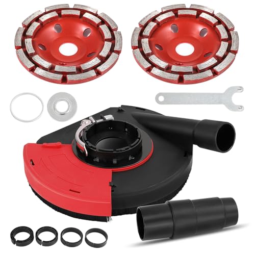 Youyijia Absaughaube 125/150mm Universal Absaughaube Absaugung Sanierungsfräse mit 2 Diamantschleiftöpfe zum Staub Absaugen beim Schleifen Bürsten Auswechselbar für Winkelschleifer für Schleifarbeiten Youyijia Absaughaube 125/150mm Universal Absaughaube Absaugung Sanierungsfräse mit 2 Diamantschleiftöpfe zum Staub Absaugen beim Schleifen Bürsten Auswechselbar für Winkelschleifer für Schleifarbeiten von Youyijia