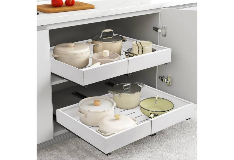 Youyijia Aufbewahrungsbox 2er Set erweiterbare Teleskopschubladen, ausziehbarer Youyijia Aufbewahrungsbox 2er Set erweiterbare Teleskopschubladen, ausziehbarer von Youyijia