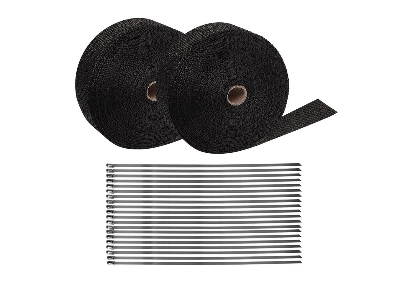 Youyijia Dampfsperrklebeband 2 Stücke Hitzeschutzband Basaltfaser 15M mit 30 Edelstahl Kabelbinder (Anzug, no) von Youyijia