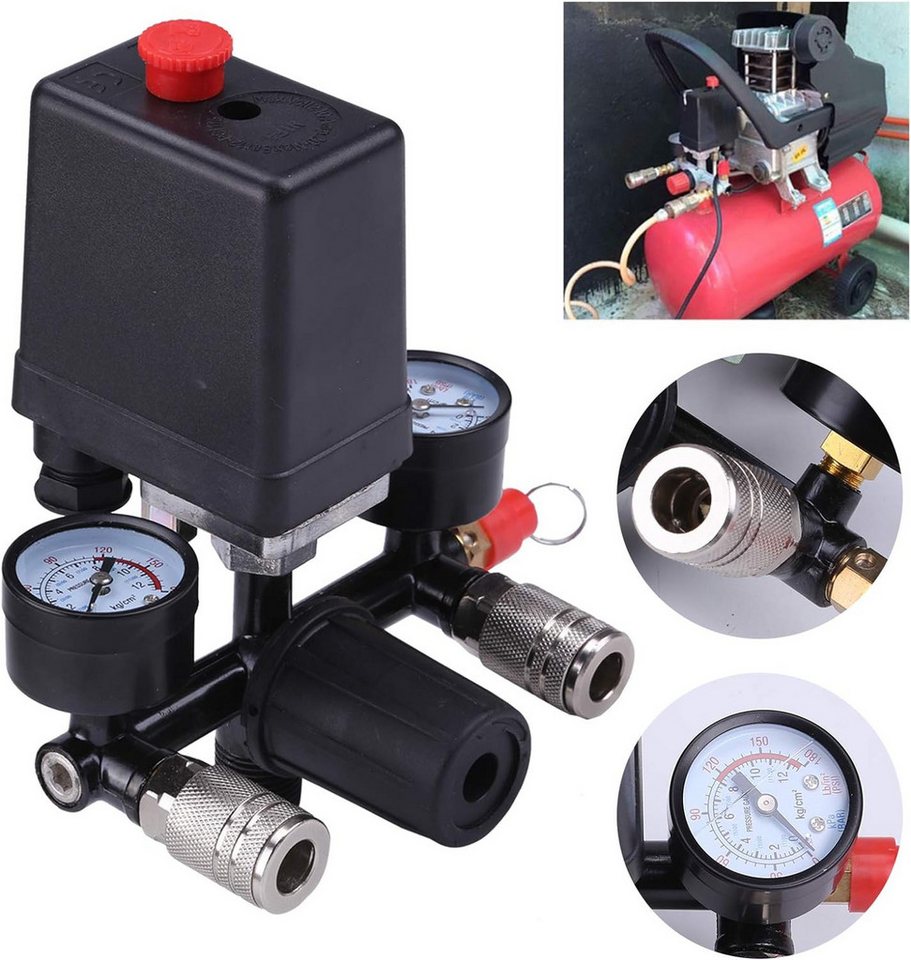 Youyijia Druckregler Druckregler mit Druckschalter für Kompressor mit 2 Anzeigen, 230,00 mbar Youyijia Druckregler Druckregler mit Druckschalter für Kompressor mit 2 Anzeigen, 230,00 mbar von Youyijia
