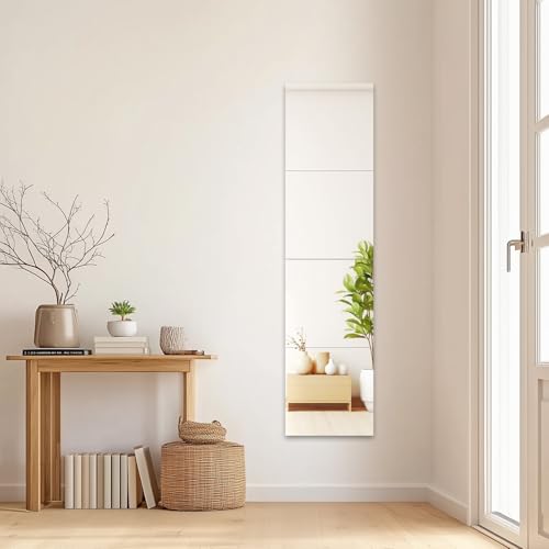 Youyijia Glas Spiegelfliesen Selbstklebender Spiegel Glasspiegelfliese Wandspiegel Quadratischer Wandspiegel Ganzkörperaufkleber Geeignet für Schlafzimmer Badezimmer (4, 30 * 30) von Youyijia