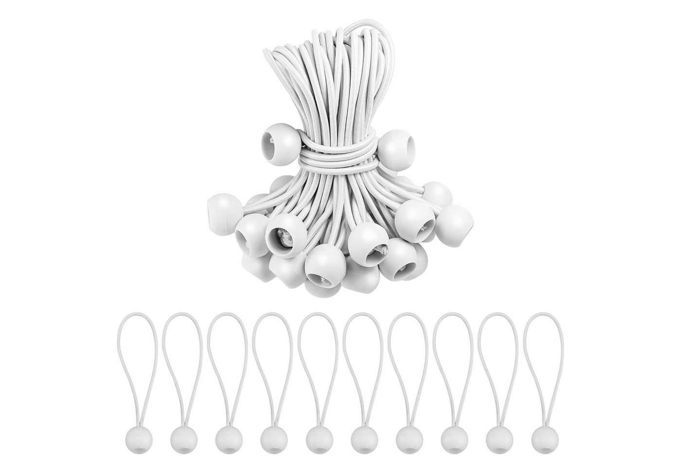 Youyijia Gummiband 50 Stück Spanngummi mit Kugel 16cm Planenspanner mit Youyijia Gummiband 50 Stück Spanngummi mit Kugel 16cm Planenspanner mit von Youyijia