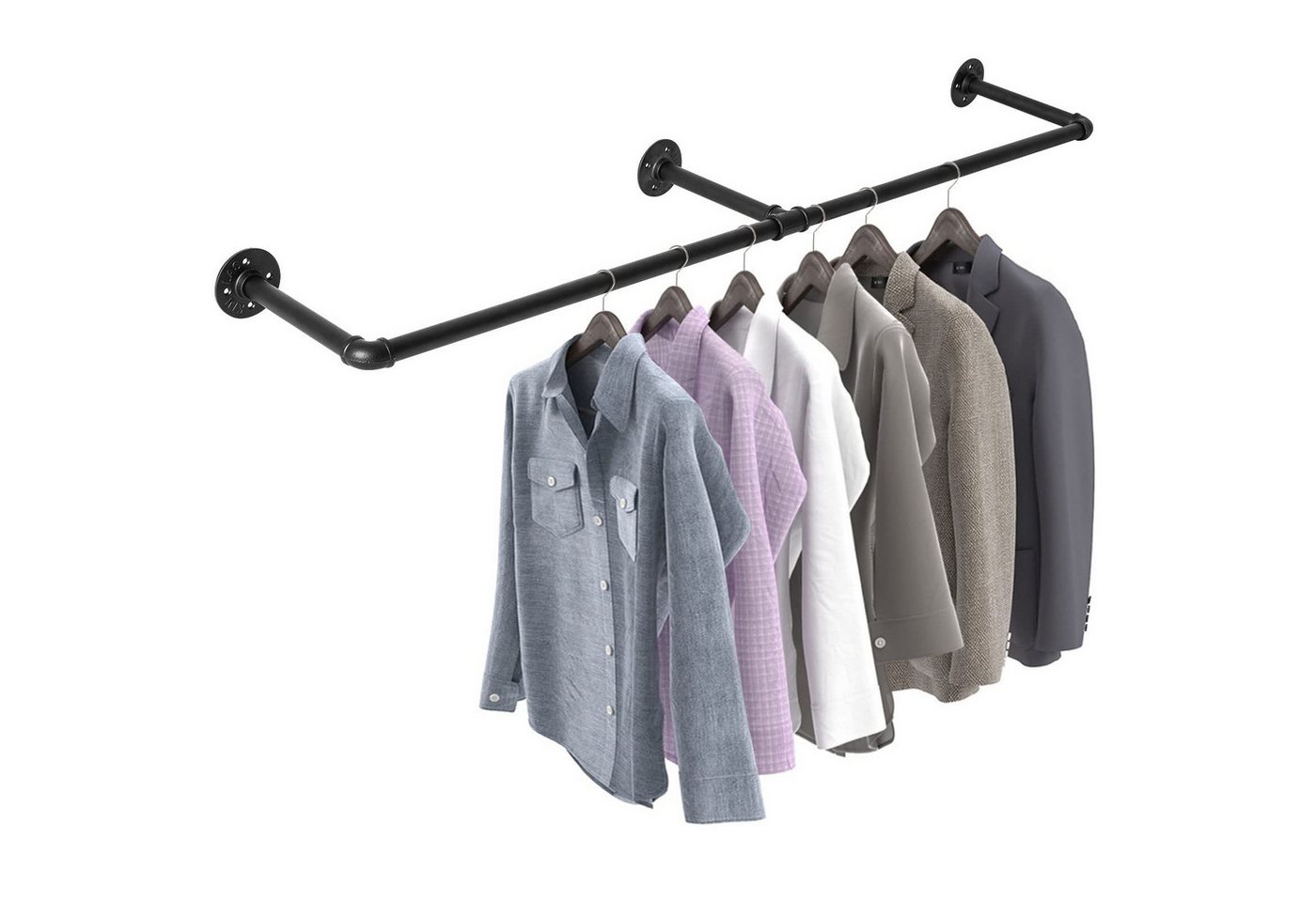 Youyijia Kleiderbügel Clothes Rack for Wall 140 cm Pipe Clothes Rack Industrial Style Youyijia Kleiderbügel Clothes Rack for Wall 140 cm Pipe Clothes Rack Industrial Style von Youyijia