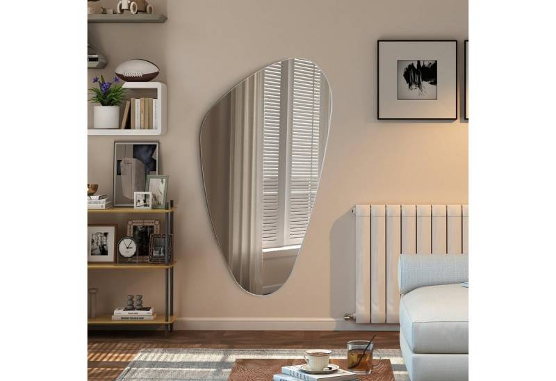 Youyijia Kosmetikspiegel Asymmetrischer Spiegel Dekorativ – Rahmenloser HD Glas Spiegel von Youyijia