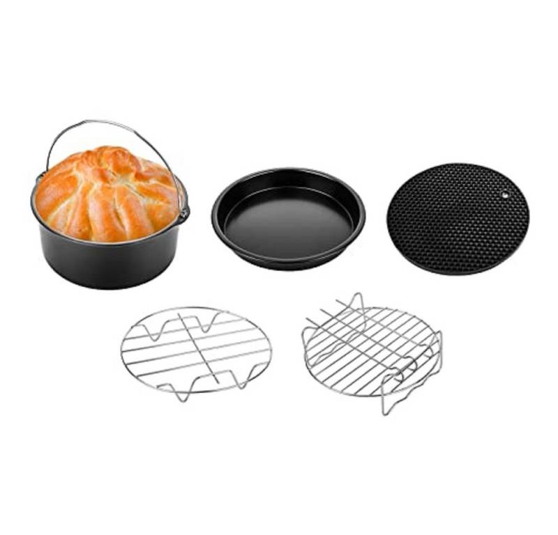 Youyijia Küchenmaschinen Zubehör-Set 7in Zubehör Heißluftfritteuse Universal Friteusen Zubehörset von Youyijia