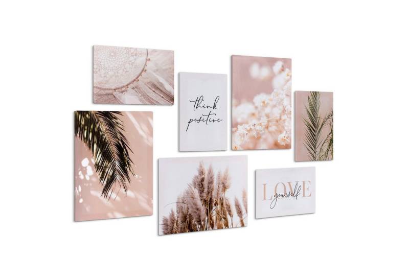 Youyijia Poster Wandbilder Boho Pampasgras 7-teiliges Poster Set,Moderne Wandbilder von Youyijia