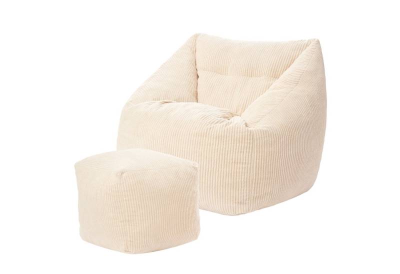 Youyijia Sitzsack Cord-Sitzsack mit Fußstütze – Liegesofa für Wohnzimmer und Lounge Youyijia Sitzsack Cord-Sitzsack mit Fußstütze – Liegesofa für Wohnzimmer und Lounge von Youyijia