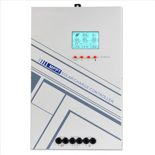 Yoving 100A MPPT Solarladeregler 24V 12V Auto Max 100V 2500W DC Solar Panel Regulator Charge Controller mit LCD-Display und Temperatursensor, Funktioniert für Sealed, Gel. von Yoving