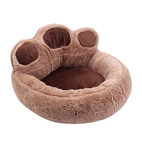 Yowablo Hundebett Tierbett Haustierbett Katzensofa Haustierkorb Hundecouch Haustier Schlafsack Katze Schlafsäcke Haustier Haus Katzenhaus Haustierhöhle Katze Matte (52 * 56cm,Braun) von Yowablo